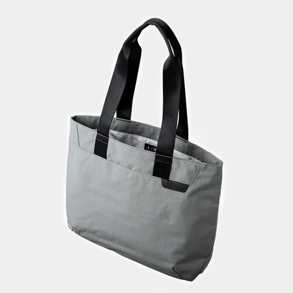 Everyday Gray Tote Bag with Black Straps - Women Bags Totes